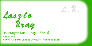 laszlo uray business card